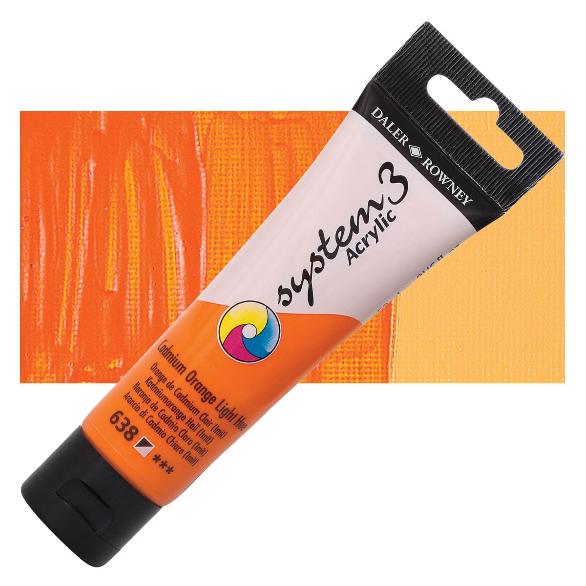DalerRowney System 3 Acrylics Cadmium Orange Light, 59 ml Walmart