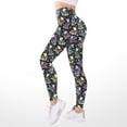 thumbnail image 2 of LIIPEE Women Leggings Easter Bunny Printed High Waist Slim Fit Leggings Comfortable Breathable Soft Casual Yoga Pants,Black,L, 2 of 5