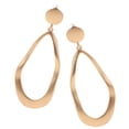 thumbnail image 4 of Pendientes colgantes geométricos con gancho curvo irregular en espiral, 5 estilos dorado, 4 of 9
