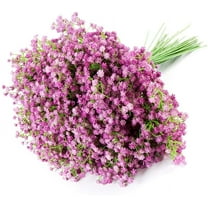 Nvzi Artificial Baby Breath Flowers Purple Gypsophila Bouquets 7 pcs Real Touch Flowers for Wedding Party Home Decoration