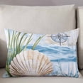 thumbnail image 3 of Summer Ocean Throw Pillow Cover 20 x 30 Inch Decorative Pillow Cover Nautical Sea Shell Coral Wave Lumbar Pillowcase Seasonal Rectangle Cushion Case for Couch Sofa Bed Living Room, 3 of 7