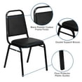 thumbnail image 4 of Flash Furniture HERCULES Series Trapezoidal Back Stacking Banquet Chair in Black Vinyl - Black Frame, 4 of 14