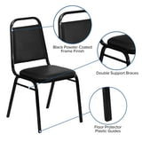 Flash Furniture Stackable Hercules Series Black Vinyl Banquet Chair ...
