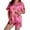 A-Pink529, variant on XIAONU Womens Thanksgiving Pajama Set Short-Sleeve Top & Shorts Sleepwear Comfy Casual Home Wear Set