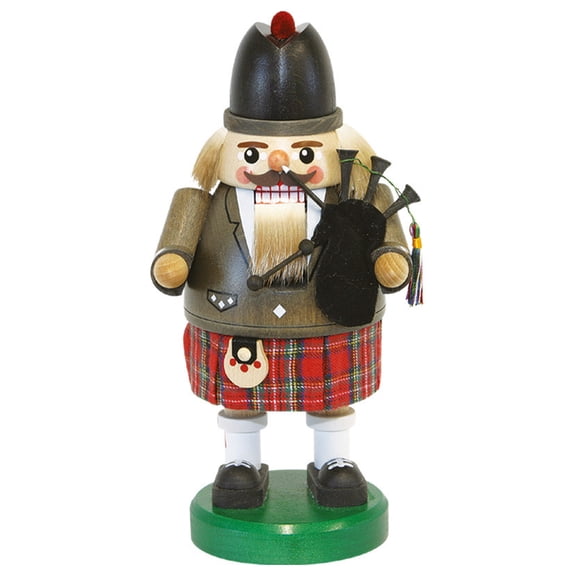 German nutcracker Scotsman with bagpipes, height 21 cm / 9 inch, Erzgebirge by Richard Glaesser Seiffen