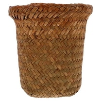 HOMEMAXS  Trash Bin Woven Can Study Storage Basket Baby Office