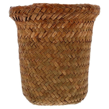 HOMEMAXS  Trash Bin Woven Can Study Storage Basket Baby Office