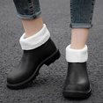 thumbnail image 2 of EHQJNJ Ankle Rain Boots 2024 New Korean Edition Anti and Durable Detachable Plush Eva Light Sole Rainshoes and Rainboots Rain Shoes for Women Ankle Rain Boots for Women Arch Support, 2 of 6