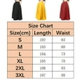 thumbnail image 2 of Womens Solid Color Half Skirt Elastic Waist A Line Skirt Long Half Skirt with Pockets S-3XL, 2 of 6