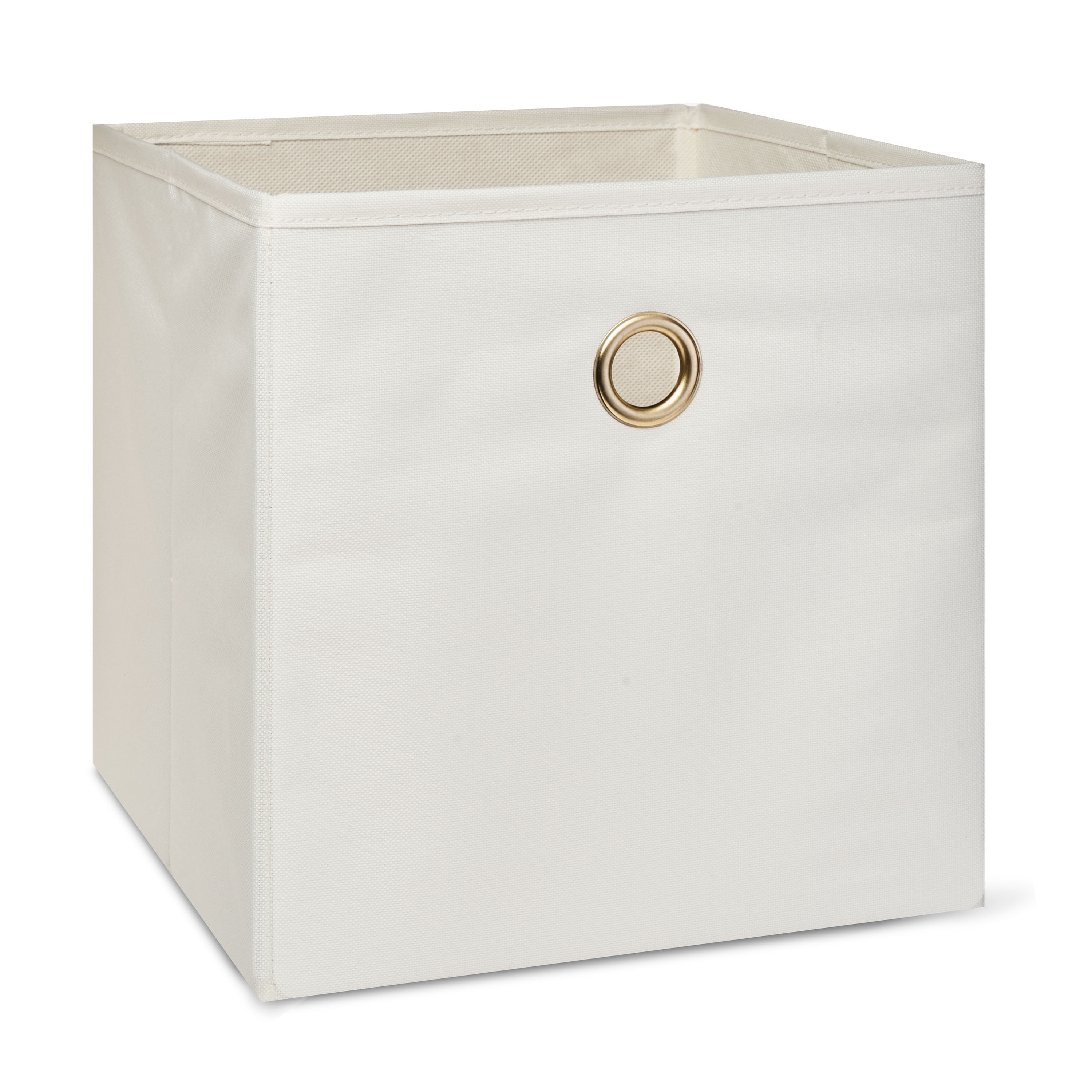 Mainstays Collapsible Fabric Cube Storage Bins (10.5" x 10.5"), Vanilla Dream