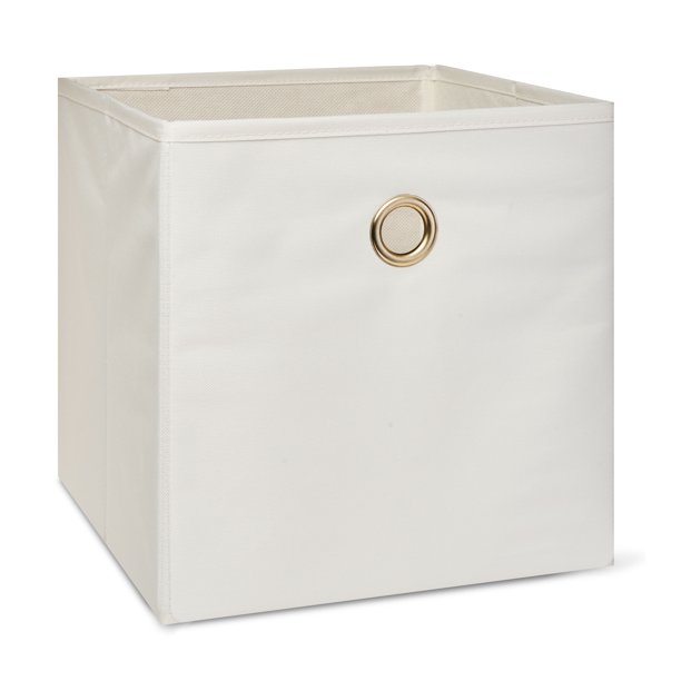 Mainstays Collapsible Fabric Cube Storage Bins (10.5" x 10.5"), Vanilla