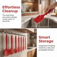 thumbnail image 3 of Unique Bargains 9Pcs Kitchen Spatula Set Heat-Resistant Cooking Utensils Red, 3 of 5