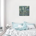thumbnail image 3 of Claude Monet Canvas Wall Art - Water Lilies and Japanese Bridge Classic Artwork Picture Print with Framed Famous Oil Painting Hang for Home Office Bedroom Living Room Wall Decor-13.5" X13.5", 3 of 7