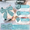 thumbnail image 3 of 12Pcs 5.9 * 5.9in Velvet Bows for Christmas Tree, Bows with Twist Tie, Bulk Red Velvet Ornaments for Wreath Garland Gift Wrapping, Wedding Champagne Parties Christmas Decorations(Dusty Blue), 3 of 13