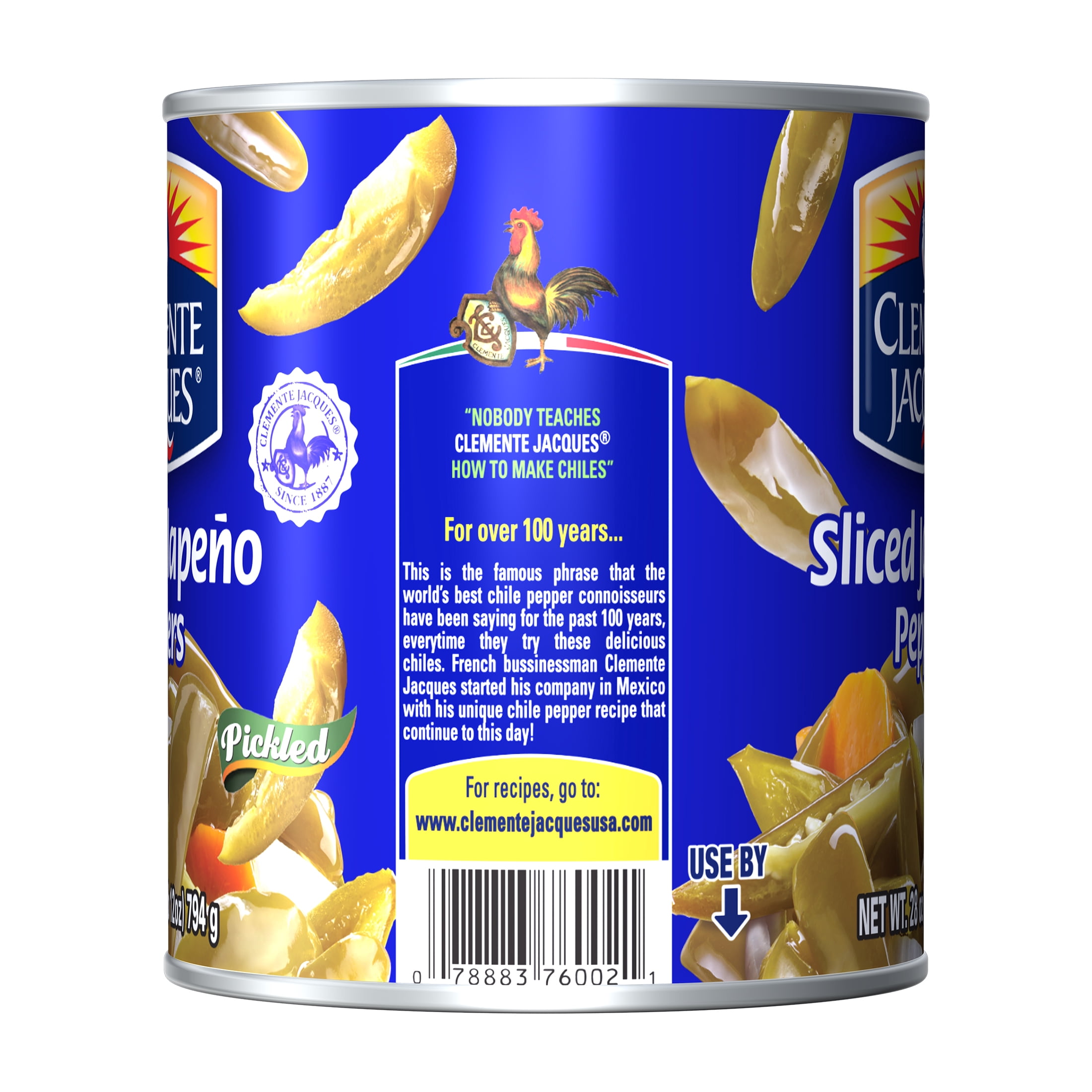 (2 pack) Clemente Jacques Sliced Jalapeño Peppers, Pickled Jalapeños, 28 oz Can