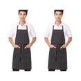 thumbnail image 1 of Delantal Unisex para Chef Chef Works a Rayas de Tiza Talla Única Paquete de 2, 1 of 3