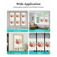 thumbnail image 6 of Window Privacy Film Strawberry Stained Glass Window Film Decorative Sun Block Window Cover Red Summer Fruits Green Botanical Window Clings Static Adhesive Sticker for Bathroom 35.4"x78.7", 6 of 6