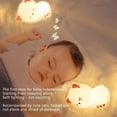 thumbnail image 4 of Cute Silicone Night Light Soft Light Animal Pat Light Bedroom Bedside Feeding Lamp Children's Birthday Gift, 4 of 9