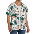thumbnail image 4 of Wukai Hawaii Palms Men's Casual Short-Sleeve Button Down Shirt - Lightweight Summer Dress Shirt for Daily Wear-Small, 4 of 7