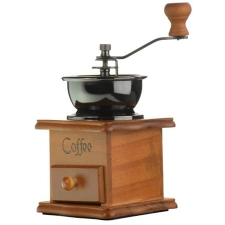 

Wooden Box Hand-Cranked Ceramic Coffee Bean Grinder Coffee Mill