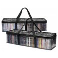 thumbnail image 4 of 8X Grandes Bodegas Claras Dvd Cd Soporte de Almacenamiento Organizador de Bolsa de Transporte con de Cremallera Fácil, 4 of 5