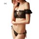 thumbnail image 1 of Conjunto de ropa interior con perspectiva encantadora para mujer, lencería con braga superior de hilo de malla, negro, M Methold XX000219-04, 1 of 7