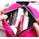 thumbnail image 5 of Lindo bolso de viaje bolsa de maquillaje estuche de belleza gato bolsa de cosméticos para mujeres rosa rojo, 5 of 6