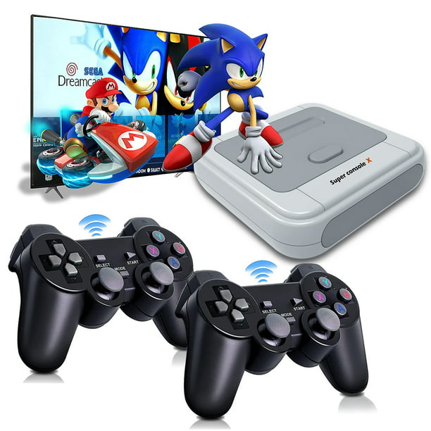 Super Console X Mini WiFi Video TV Game console 1-5 Player 64 Bit 33000  Games 4K Game Console with Dual Gamepads, 64GB, White - Walmart.com