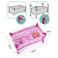 thumbnail image 5 of Doll Baby Toddler Bed Crib Playset Kids Simulation Furniture Playset Toy, 5 of 6