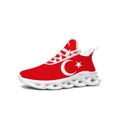 thumbnail image 1 of Zapatillas turcas planas para hombre y mujer, deportivas de alta calidad con cordones y malla, hechas a medida, color blanco, 1 of 6
