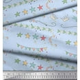 thumbnail image 3 of Soimoi Blue Rayon Fabric Welcome Little One Kids Print Fabric by the Yard 56 Inch Wide, 3 of 3
