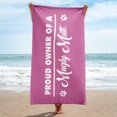 thumbnail image 2 of TOWEL - Oversized Beach Towel 30" x 60" - PINK - POOAMM, 2 of 2