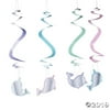 Iridescent Narwhal Party Hanging Swirls