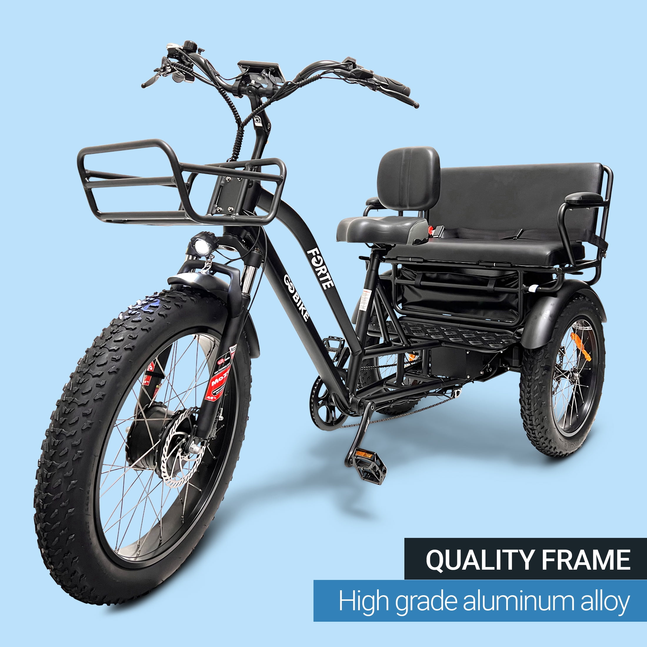 GOBIKE Forte RS Electric Bike, Electric Tricycle for Adults, Up to 65 Miles Per Charge