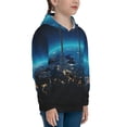 thumbnail image 3 of Kdxio Planet Earth Pattern Boys Athletic Unisex Boys Girls Hoodie with Pocket Sweatshirts-Large, 3 of 6