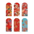 thumbnail image 1 of Flmtop 6 Pcs Enveloppes Rouges avec Mots Bénédiction Lapin Chinois 2023 Nouvel An Lunaire Argent Rouge Décor pour Cadeau, 1 of 11