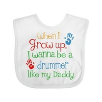 Inktastic Drummer Like Daddy Boys or Girls Baby Bib