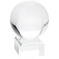 thumbnail image 2 of Plymor Clear Acrylic Square Display Base with Indented Circle to Hold Egg, Marble, Ball or Sphere, 1.5" W x 1.5" D x 1" H (0.875" Circle), Pack of 3, 2 of 2
