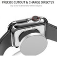 thumbnail image 4 of LAICAIW [4 Pack] Hard PC Case with Tempered Glass Screen Protector Compatible Apple Watch Series 9/8/7, Full Coverage Ultra Thin HD Clear Sensitive Touch Cover for iWatch 45mm, 4 of 6