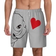 thumbnail image 2 of Picia Animal Bulldog1 pattern Mens Swim Trunks with Compression Liner Stretch Beach Shorts Quick Dry with Zipper Pockets No-Chafing Board Shorts-Small, 2 of 9