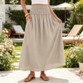 thumbnail image 5 of Maxi Skirt for Women Floral Elastic Flowy Long Skirts Beach Cover Up Vacation Skirt, 5 of 8