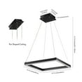 thumbnail image 2 of JONATHAN Y Nero 15.75" Square Contemporary Modern Metal Integrated LED Pendant Light, Black, 2 of 8