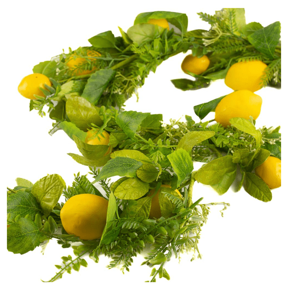 Fake Lemon and Greenery Garland - For Spring and Summer Crafts, Floral and Decor
