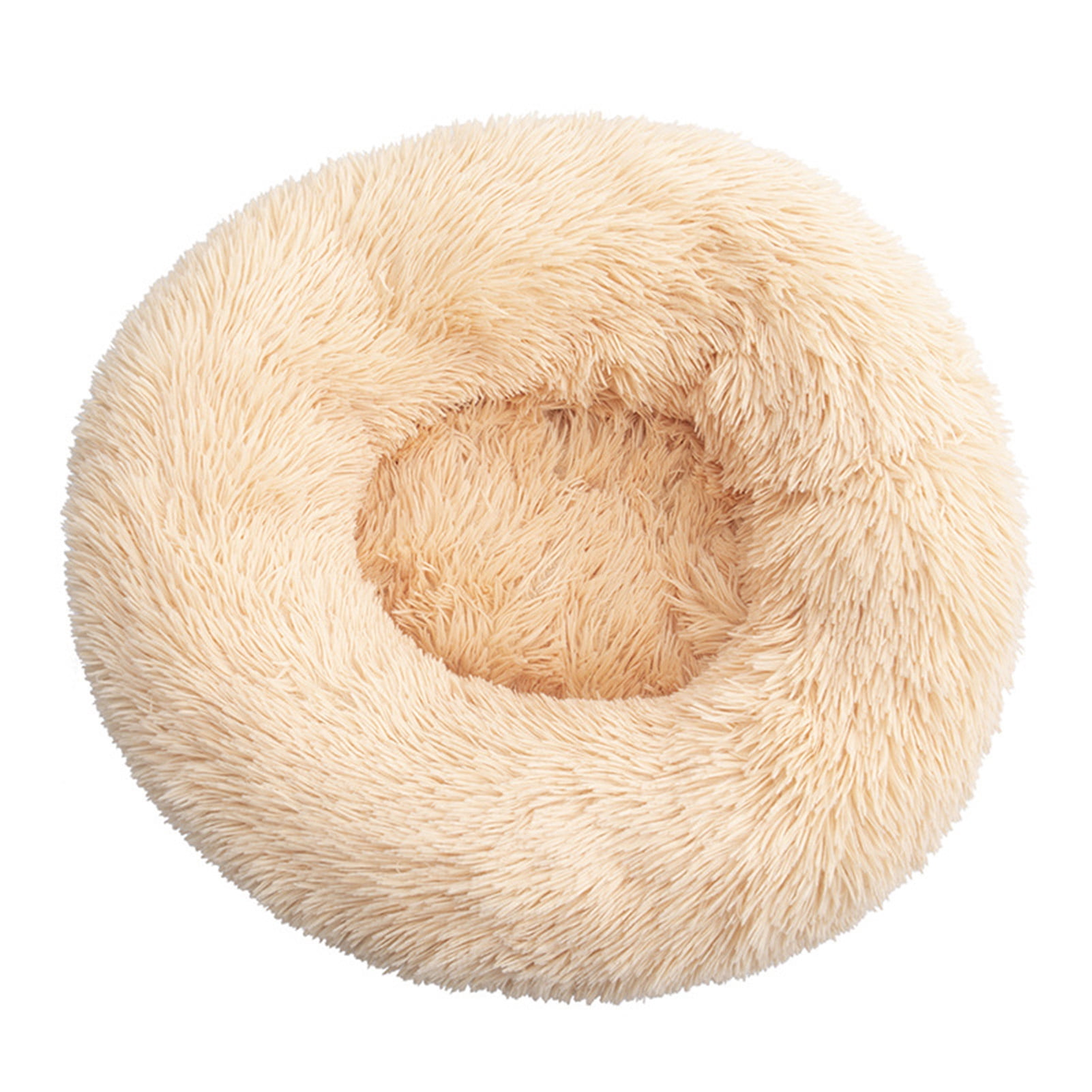 Cheers.US Pet Cat Bed Dog Bed, Fluffy Cat/Dog Bed for Small Medium Large Pet Cats Dogs, Round Donut Cat Beds for Indoor Cats, Anti-Slip Marshmallow Dog Beds