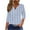 Blue, variant on Puntoco Short Tops Blouses for women Women's Casual Short Sleeve Solid Ladies Round Neck Top Blouse Blue L(L)