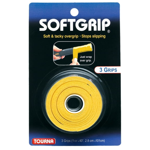 Tourna Tennis Racquet Over Grip Softgrip 1 Yellow Overgrip Badminton Squash