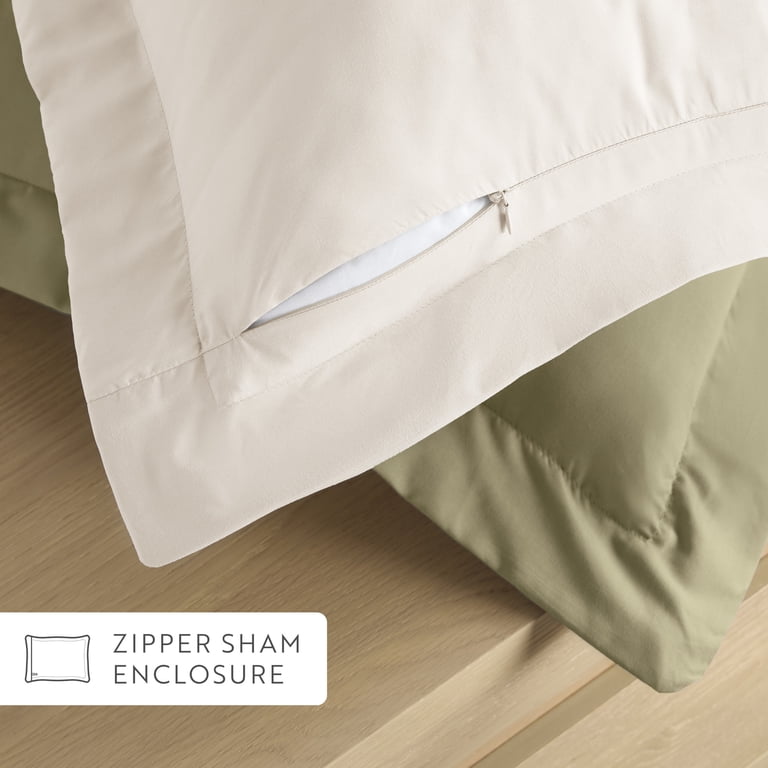 Comfort Canopy All-Season Reversible Comforter Set, Twin/Twin-XL, Sage Green photo 6