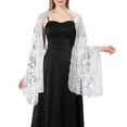 thumbnail image 2 of Fgnfyis Elegant Women's Lace Shawl Wrap Versatile Fashion Accessory For Casual Wear And All Season Stylish Cover Up White One Size, 2 of 7