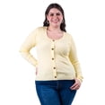 thumbnail image 1 of Sueter acanalado con botones Roman Fashion /Tallas Extras, 3157 (Amarillo) amarillo 36, 1 of 5