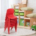 thumbnail image 3 of Gymax 6-pack Kids Plastic Stackable Classroom Chairs Indoor/Outdoor Kindergarten Red, 3 of 10